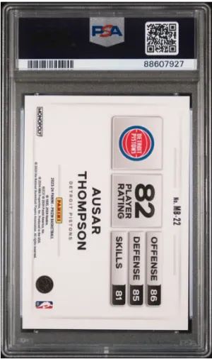 Ausar Thompson 2023 Prizm Monopoly Money Blast back
